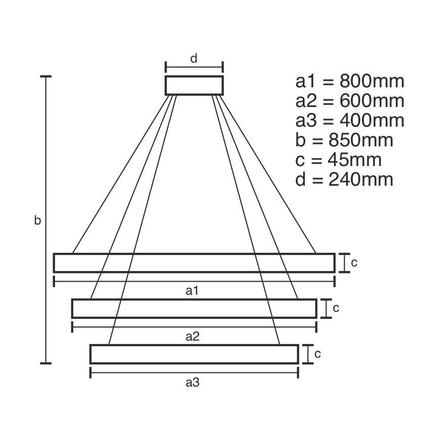 LED ljusreglerad ljuskrona på snöre LED/220W/230V 3000-6500K + fjärrkontroll
