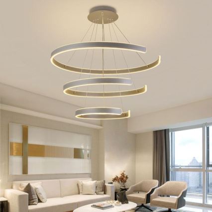 LED ljusreglerad ljuskrona på snöre LED/220W/230V 3000-6500K + fjärrkontroll