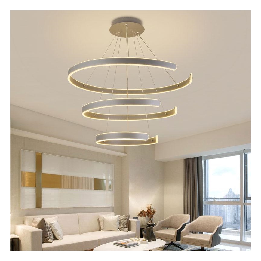 LED ljusreglerad ljuskrona på snöre LED/220W/230V 3000-6500K + fjärrkontroll