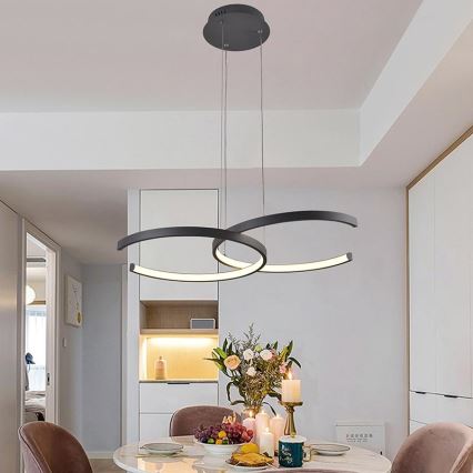 LED ljusreglerad ljuskrona på snöre LED/50W/230V 3000-6500K + fjärrkontroll