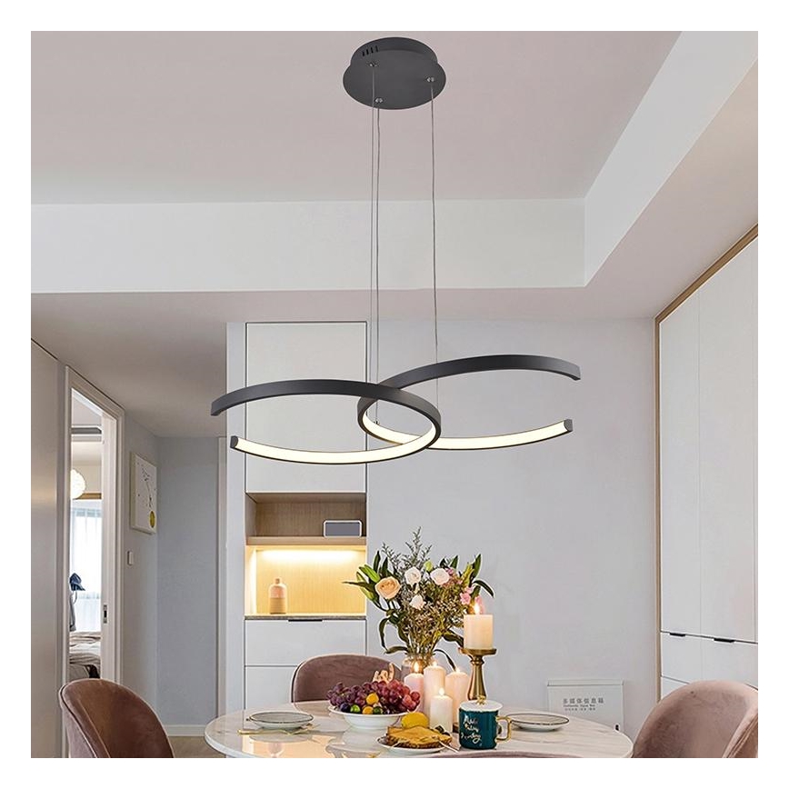 LED ljusreglerad ljuskrona på snöre LED/50W/230V 3000-6500K + fjärrkontroll