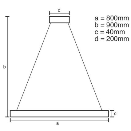 LED ljusreglerad ljuskrona på snöre LED/55W/230V 3000-6500K + fjärrkontroll