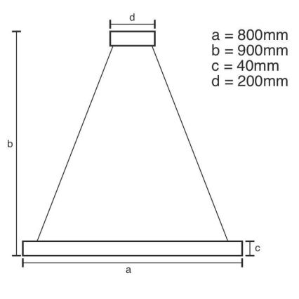 LED ljusreglerad ljuskrona på snöre LED/55W/230V 3000-6500K + fjärrkontroll