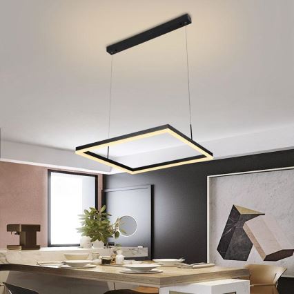 LED ljusreglerad ljuskrona på snöre LED/55W/230V 3000-6500K + fjärrkontroll