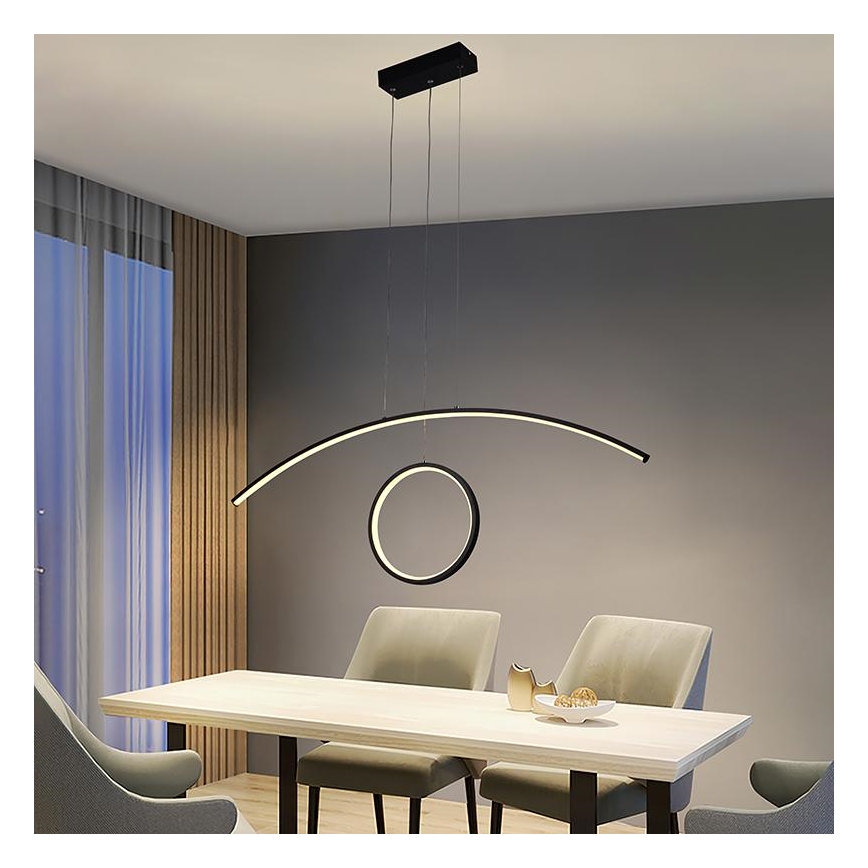 LED ljusreglerad ljuskrona på snöre LED/55W/230V 3000-6500K + fjärrkontroll