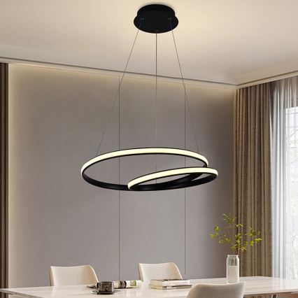 LED ljusreglerad ljuskrona på snöre LED/65W/230V 3000-6500K + fjärrkontroll