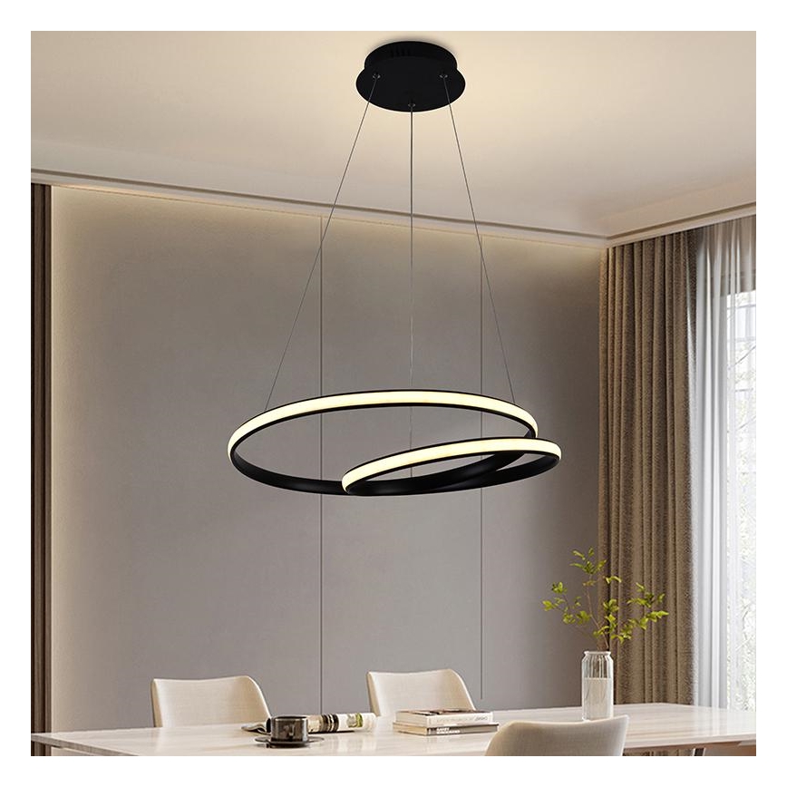 LED ljusreglerad ljuskrona på snöre LED/65W/230V 3000-6500K + fjärrkontroll