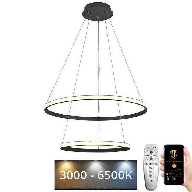 LED ljusreglerad ljuskrona på snöre LED/75W/230V 3000-6500K + fjärrkontroll