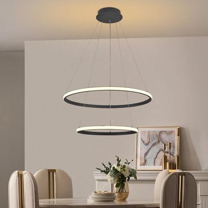 LED ljusreglerad ljuskrona på snöre LED/75W/230V 3000-6500K + fjärrkontroll