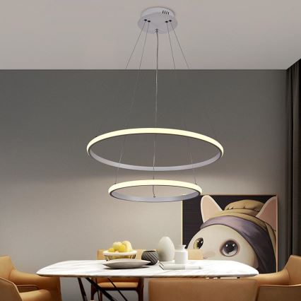 LED ljusreglerad ljuskrona på snöre LED/75W/230V 3000-6500K + fjärrkontroll