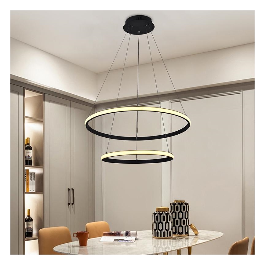 LED ljusreglerad ljuskrona på snöre LED/75W/230V 3000-6500K + fjärrkontroll