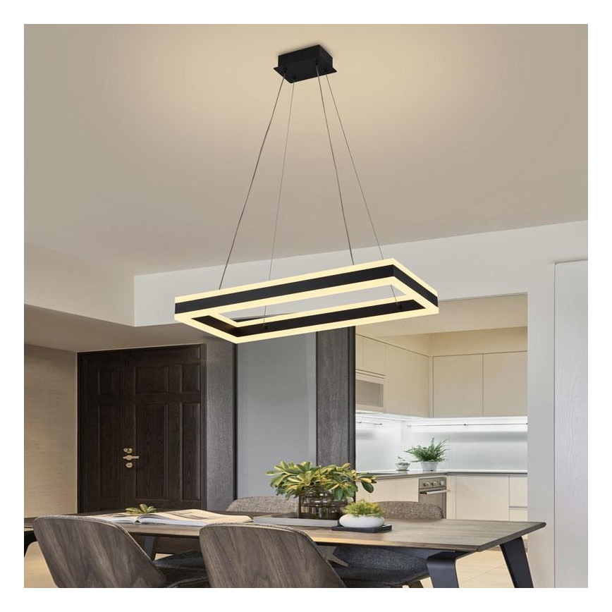 LED ljusreglerad ljuskrona på snöre LED/80W/230V 3000-6500K + fjärrkontroll