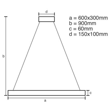 LED ljusreglerad ljuskrona på snöre LED/80W/230V 3000-6500K + fjärrkontroll
