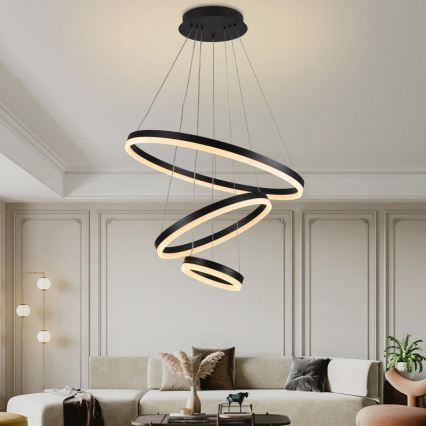 LED ljusreglerad ljuskrona på snöre LED/85W/230V 3000-6500K + fjärrkontroll