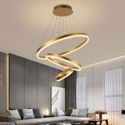 LED ljusreglerad ljuskrona på snöre LED/85W/230V 3000-6500K + fjärrkontroll
