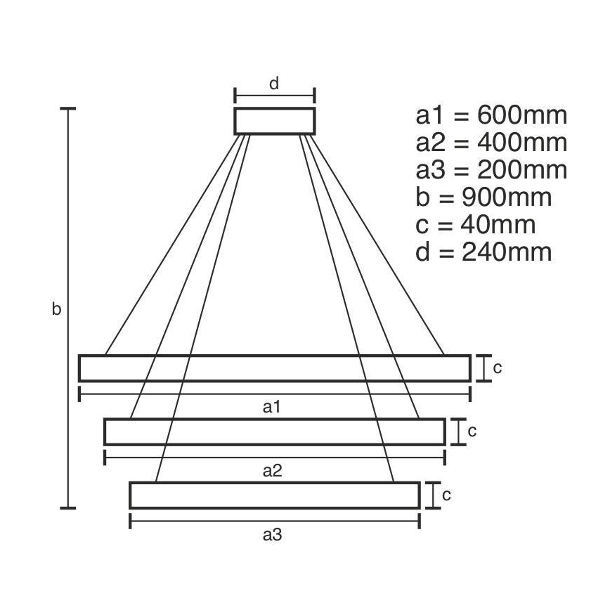 LED ljusreglerad ljuskrona på snöre LED/85W/230V 3000-6500K + fjärrkontroll