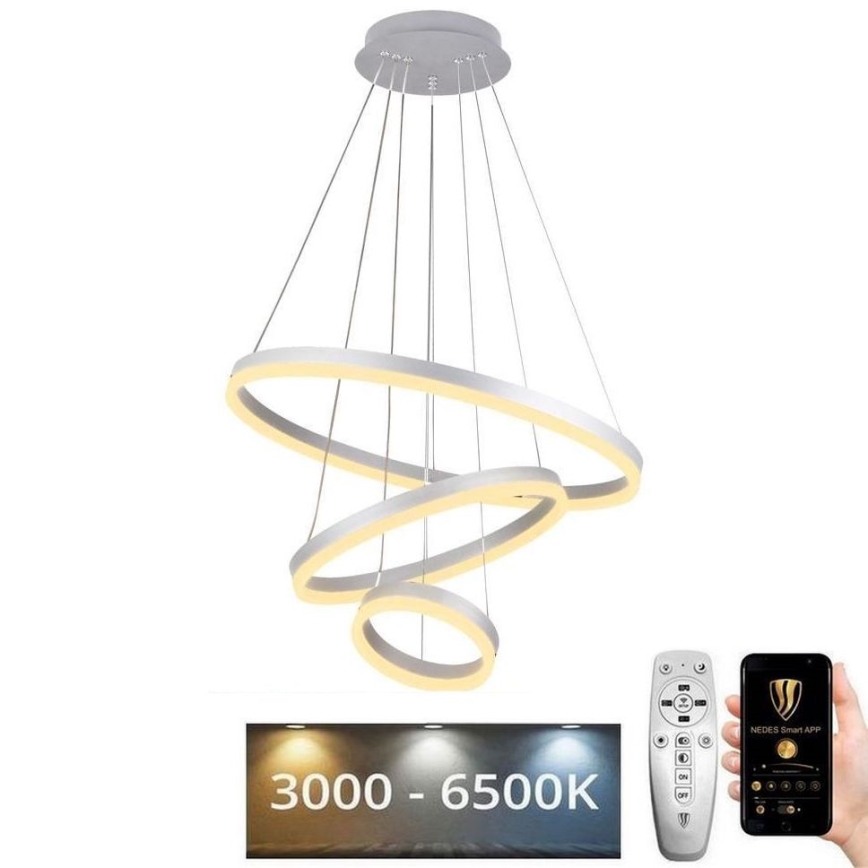 LED ljusreglerad ljuskrona på snöre LED/85W/230V 3000-6500K + fjärrkontroll