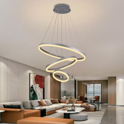 LED ljusreglerad ljuskrona på snöre LED/85W/230V 3000-6500K + fjärrkontroll