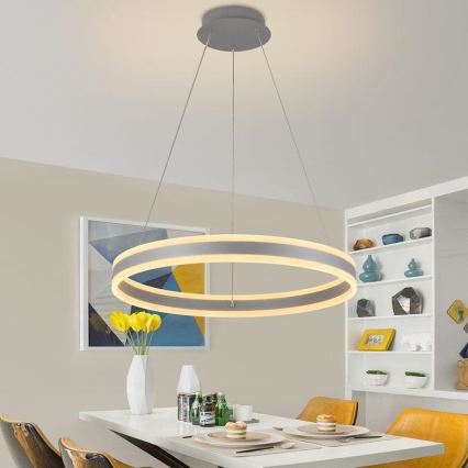 LED ljusreglerad ljuskrona på snöre LED/85W/230V 3000-6500K + fjärrkontroll