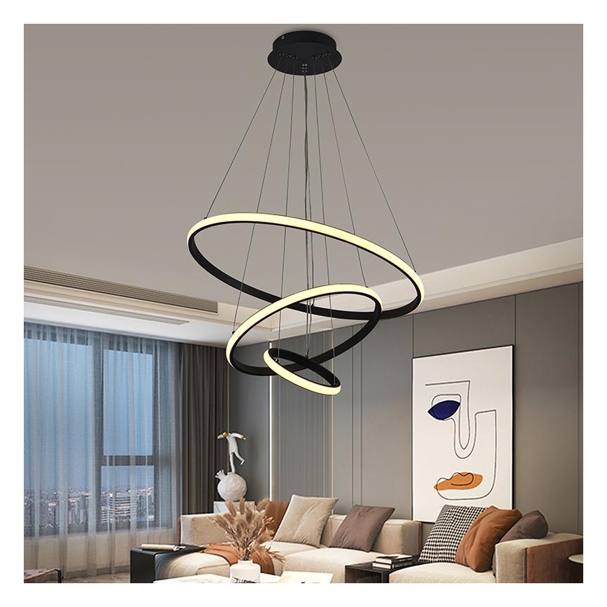 LED ljusreglerad ljuskrona på snöre LED/90W/230V 3000-6500K + fjärrkontroll