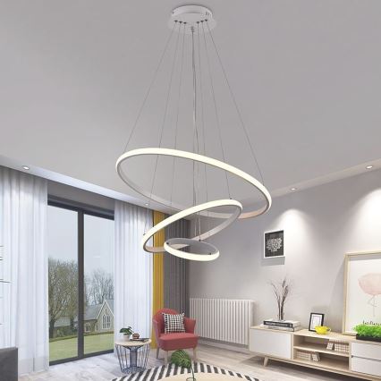 LED ljusreglerad ljuskrona på snöre LED/90W/230V 3000-6500K + fjärrkontroll