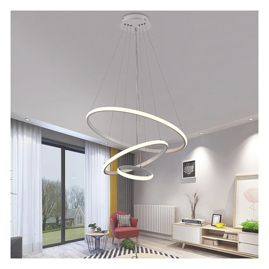 LED ljusreglerad ljuskrona på snöre LED/90W/230V 3000-6500K + fjärrkontroll