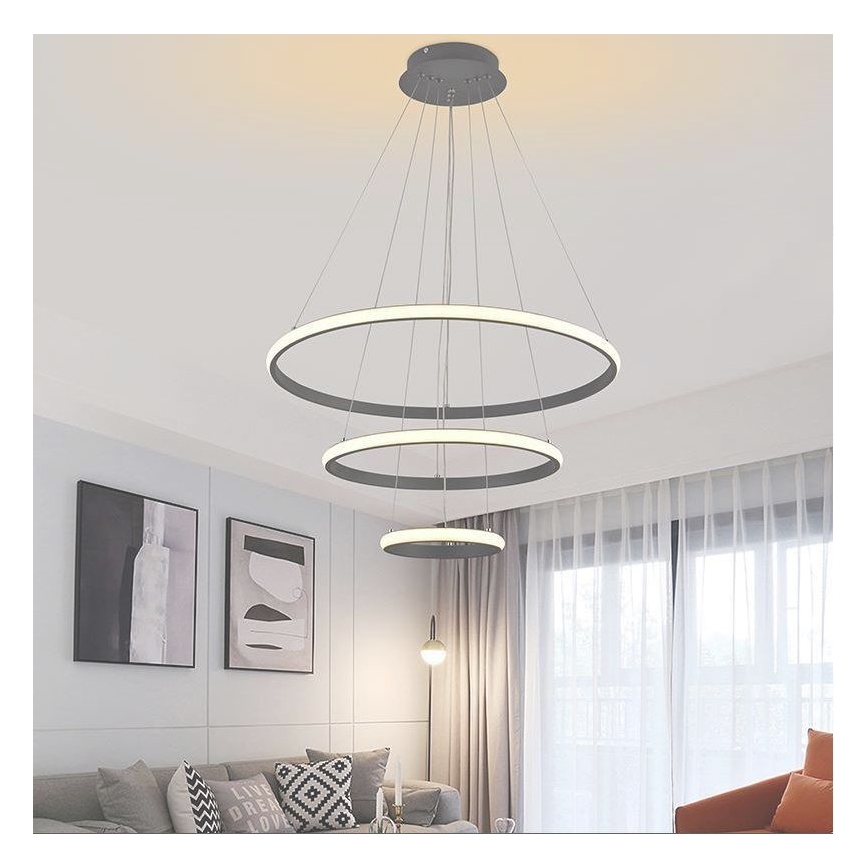 LED ljusreglerad ljuskrona på snöre LED/90W/230V 3000-6500K + fjärrkontroll