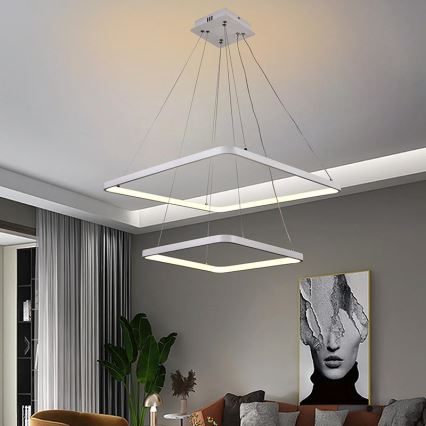 LED ljusreglerad ljuskrona på snöre LED/90W/230V 3000-6500K + fjärrkontroll