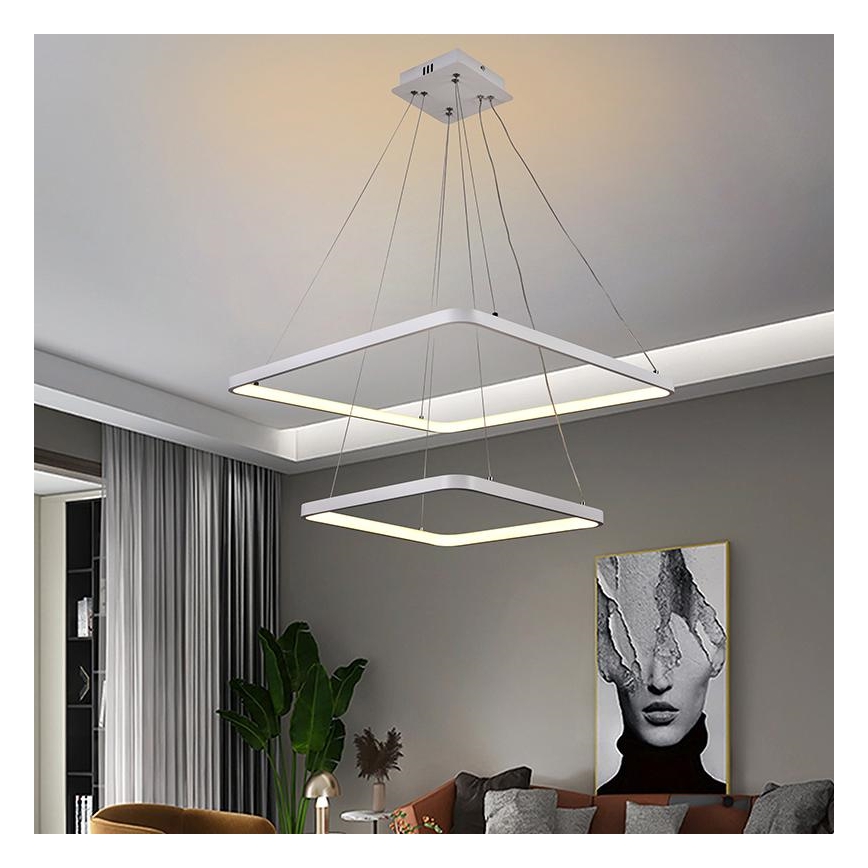 LED ljusreglerad ljuskrona på snöre LED/90W/230V 3000-6500K + fjärrkontroll