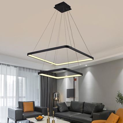 LED ljusreglerad ljuskrona på snöre LED/90W/230V 3000-6500K + fjärrkontroll