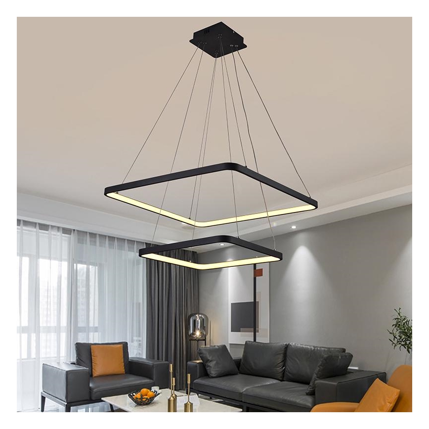 LED ljusreglerad ljuskrona på snöre LED/90W/230V 3000-6500K + fjärrkontroll