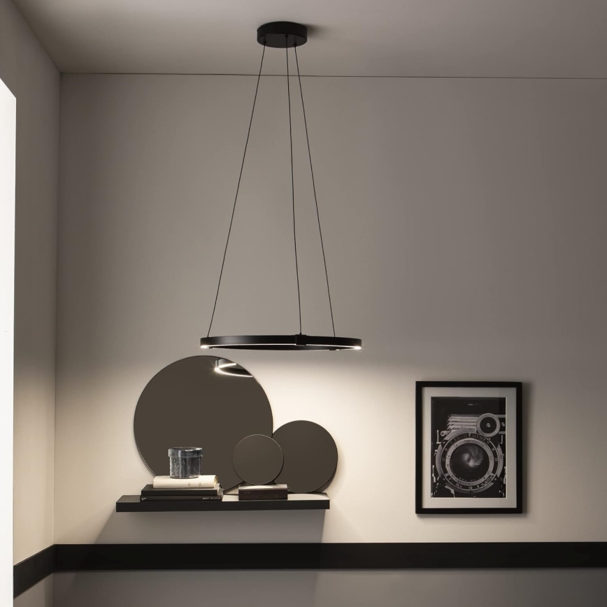 LED ljusreglerad ljuskrona på textilsladd CASSINI LED/33W/230V 2700-6500K + fjärrkontroll