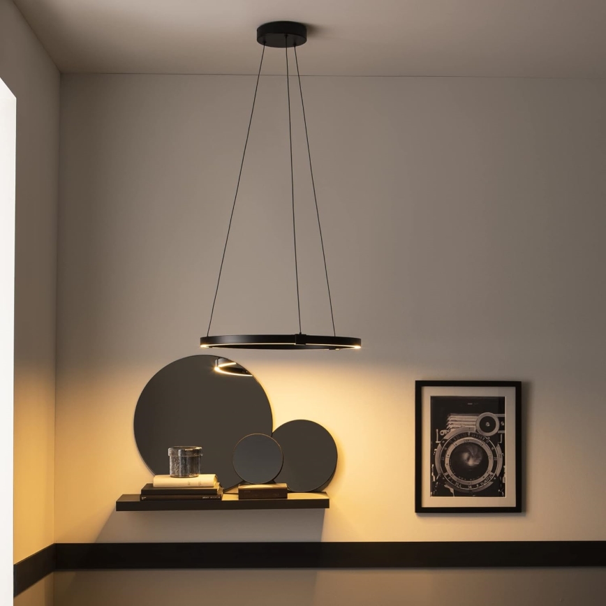 LED ljusreglerad ljuskrona på textilsladd CASSINI LED/33W/230V 2700-6500K + fjärrkontroll