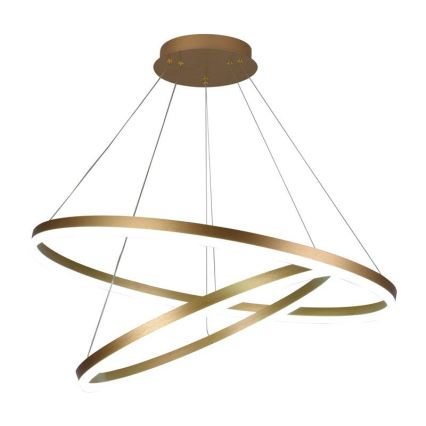 LED ljusreglerad ljuskrona på textilsladd LED/100W/230V 3000-6500K diameter 80 cm + fjärrkontroll