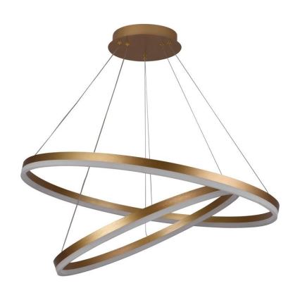 LED ljusreglerad ljuskrona på textilsladd LED/100W/230V 3000-6500K diameter 80 cm + fjärrkontroll