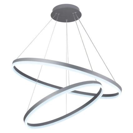 LED ljusreglerad ljuskrona på textilsladd LED/100W/230V 3000-6500K diameter 80 cm + fjärrkontroll