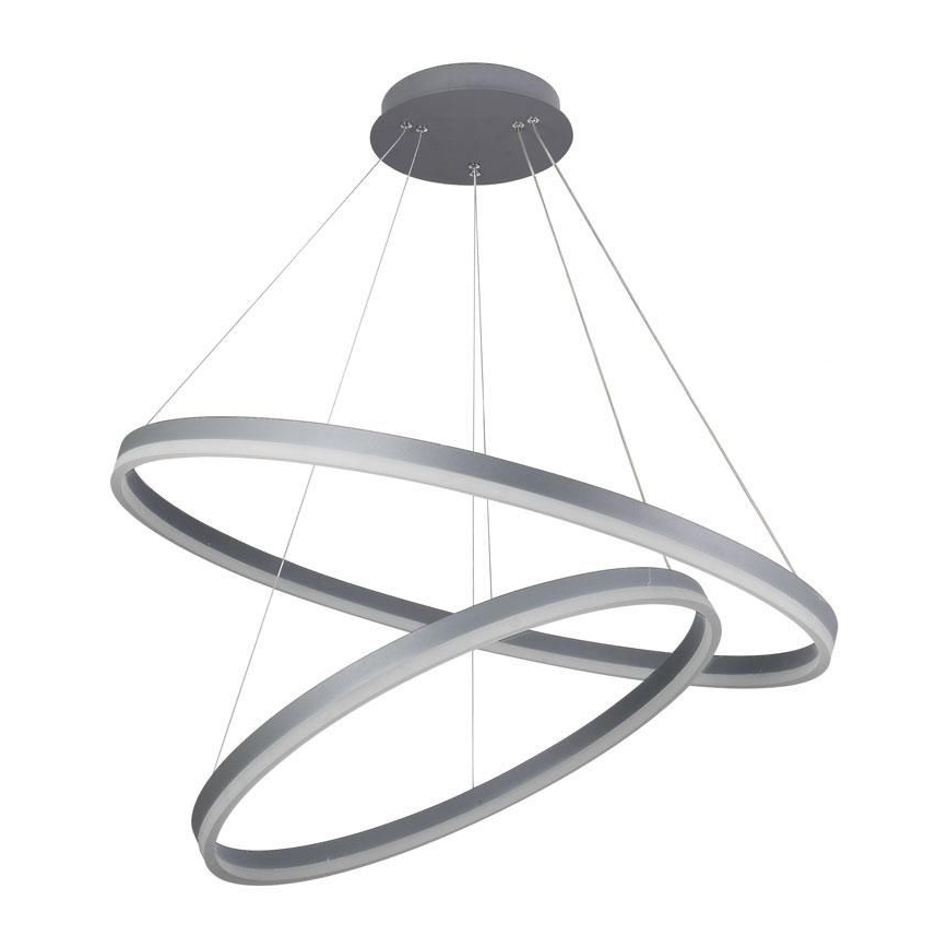 LED ljusreglerad ljuskrona på textilsladd LED/100W/230V 3000-6500K diameter 80 cm + fjärrkontroll