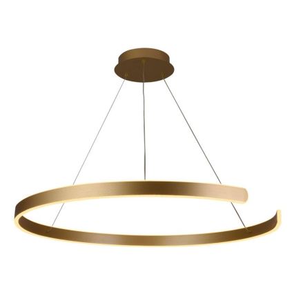 LED ljusreglerad ljuskrona på textilsladd LED/100W/230V 3000-6500K diameter 80 cm + fjärrkontroll