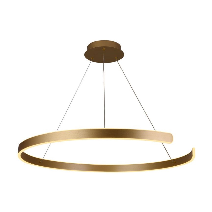 LED ljusreglerad ljuskrona på textilsladd LED/100W/230V 3000-6500K diameter 80 cm + fjärrkontroll