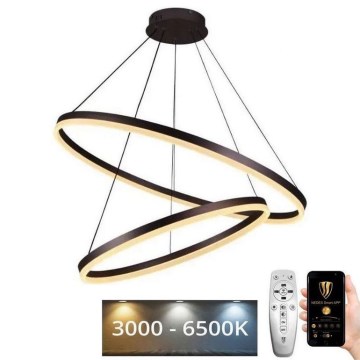 LED ljusreglerad ljuskrona på textilsladd LED/100W/230V 3000-6500K + fjärrkontroll