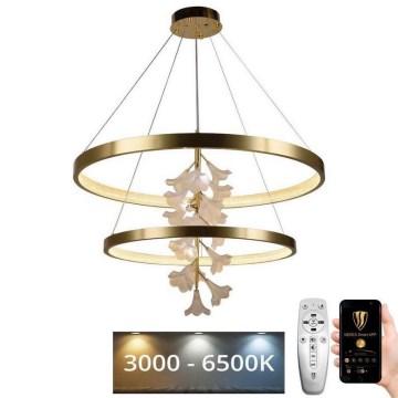 LED ljusreglerad ljuskrona på textilsladd LED/100W/230V 3000-6500K + fjärrkontroll