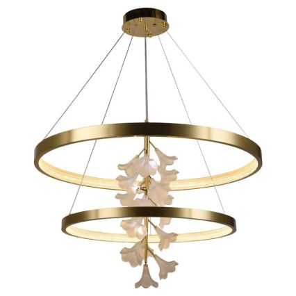 LED ljusreglerad ljuskrona på textilsladd LED/100W/230V 3000-6500K + fjärrkontroll