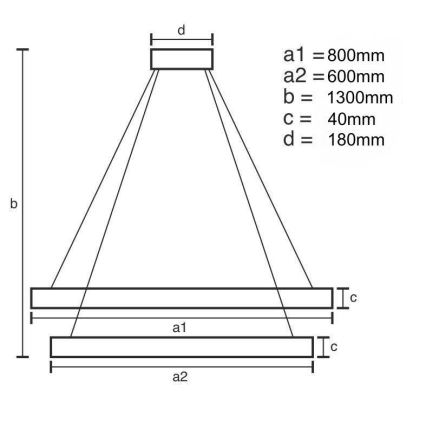 LED ljusreglerad ljuskrona på textilsladd LED/100W/230V 3000-6500K + fjärrkontroll