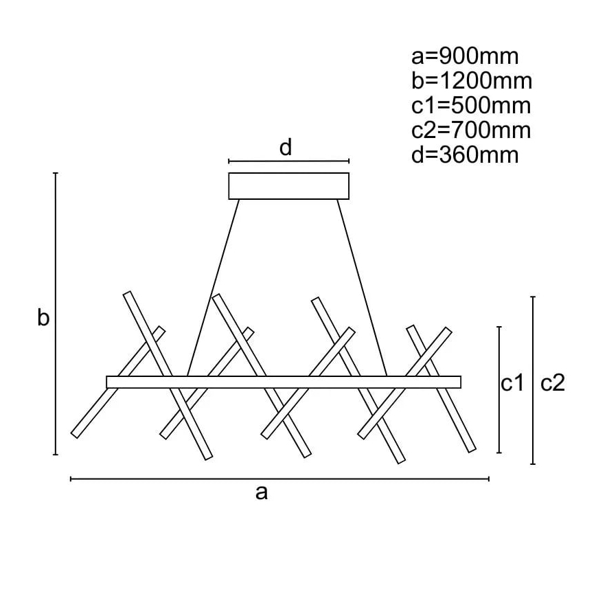 LED ljusreglerad ljuskrona på textilsladd LED/100W/230V 3000-6500K + fjärrkontroll