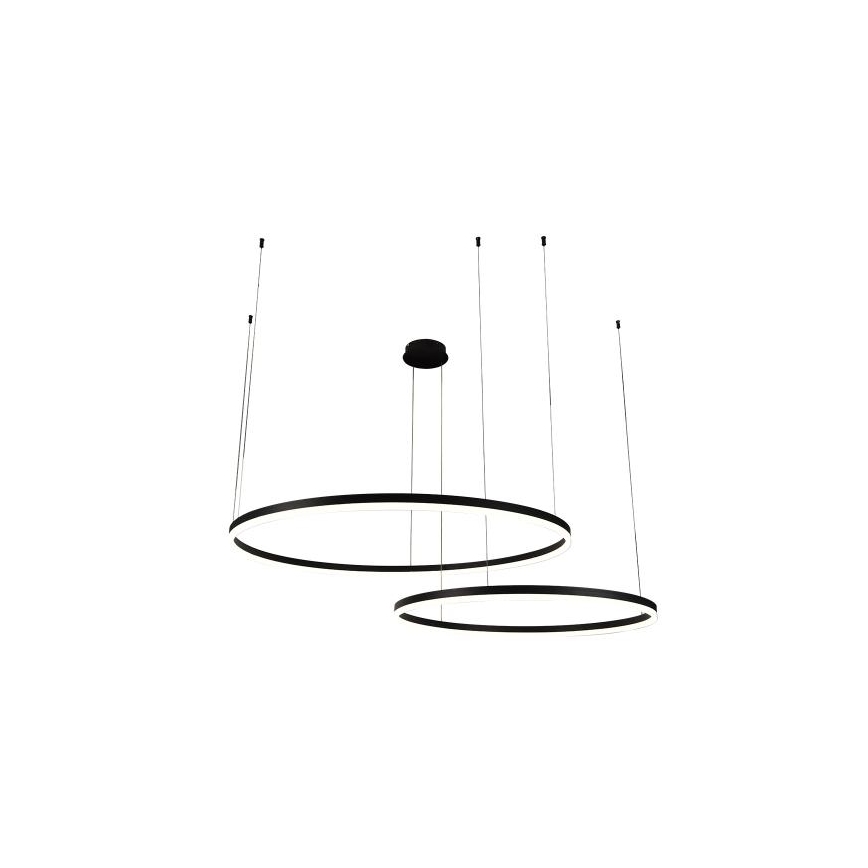 LED ljusreglerad ljuskrona på textilsladd LED/100W/230V 3000-6500K + fjärrkontroll