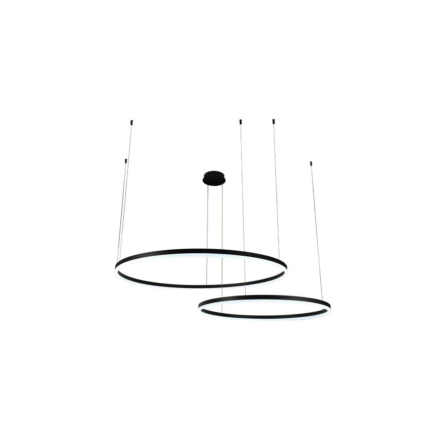 LED ljusreglerad ljuskrona på textilsladd LED/100W/230V 3000-6500K + fjärrkontroll