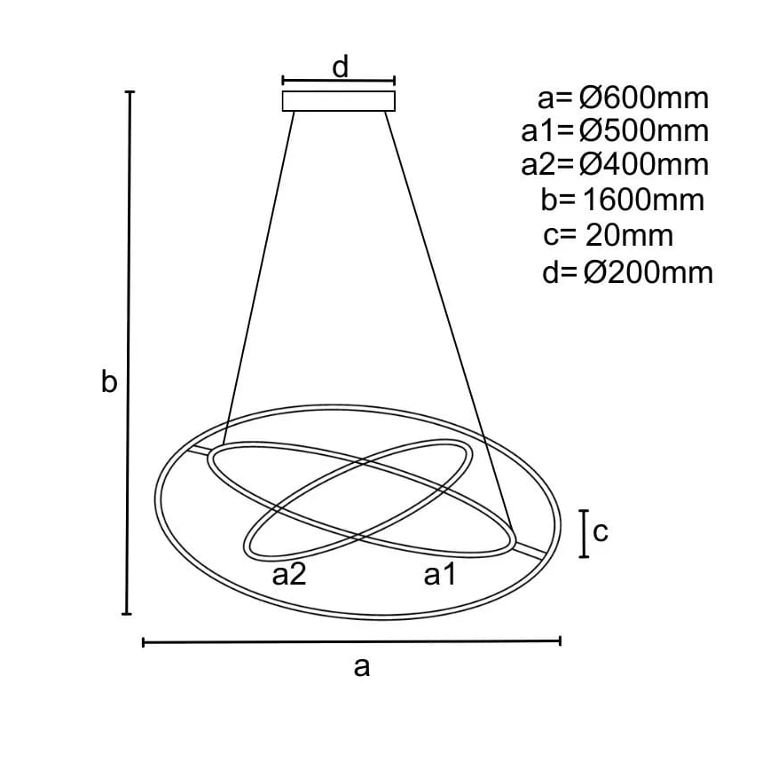 LED ljusreglerad ljuskrona på textilsladd LED/105W/230V 3000-6500K + fjärrkontroll