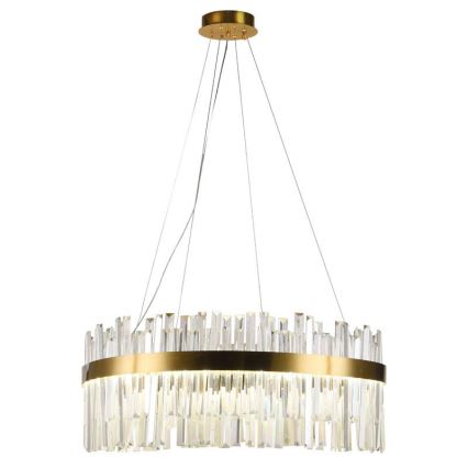 LED Ljusreglerad kristall ljuskrona på snöre LED/110W/230V 3000-6500K guld + fjärrkontroll