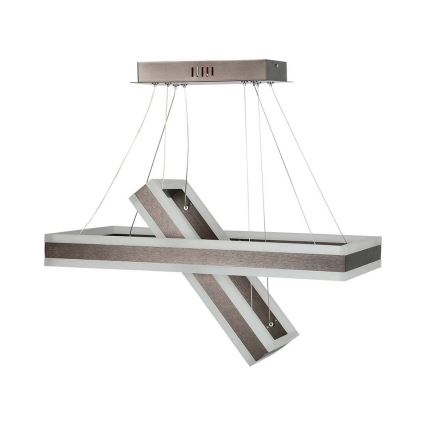 LED ljusreglerad ljuskrona på textilsladd LED/113W/230V 3000K brun