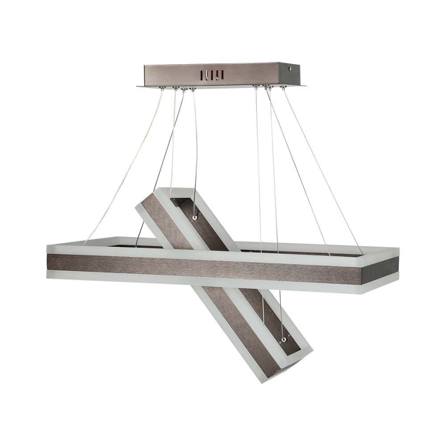 LED ljusreglerad ljuskrona på textilsladd LED/113W/230V 3000K brun